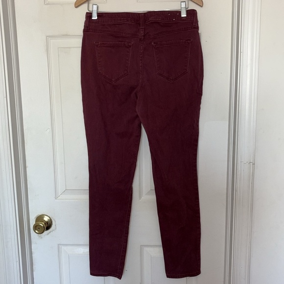 Old Navy Maroon Mid Rise Rockstar Jeans - Picture 2 of 4
